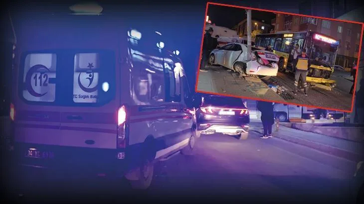 atasehirde iett otobusu ile araba carpisti 4 yarali inbiS98A jpg