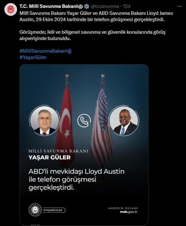 Bakan Güler, ABD Savunma Bakanı ile görüştü 2 bakan guler abd savunma bakani ile gorustu 0 2sVOYRin
