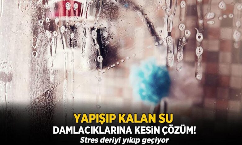 dusakabine yapisip kalan su damlaciklarina kesin cozum banyolar isildayacak DxlHtemm