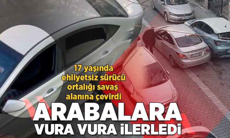 8 araca carpti 17 yasindaki ehliyetsiz sofor ortaligi birbirine katti KFfKqxa2