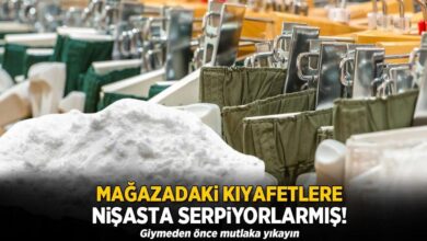 magazadaki kiyafetlere nisasta serpiyorlarmis giymeden evvel kesinlikle yikayin E59jAdXn