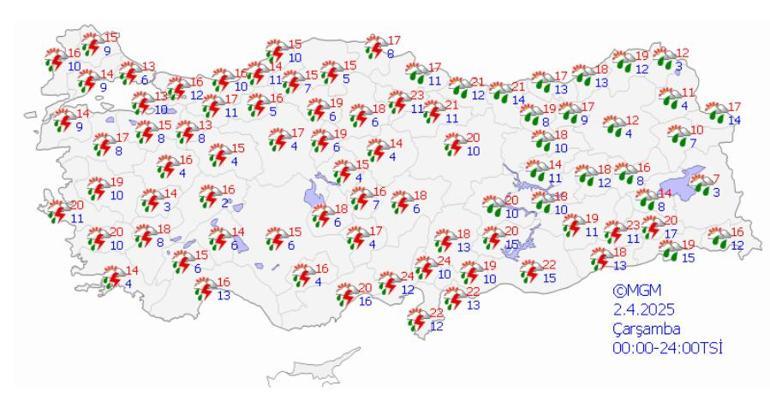 Meteoroloji'den peş peşe açıklama! Gök gürültülü sağanak yağış ve fırtına uyarısı! İşte 29 Mart Cumartesi günü vilayet il hava durumu rapoları... 7 meteorolojiden pes pese aciklama gok gurultulu saganak yagis ve firtina uyarisi iste 29 mart