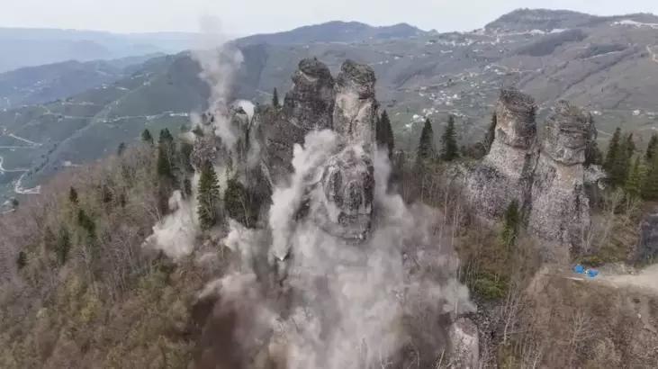 Ordu’nun peribacaları! 8 kaya birebir anda bu türlü patlatıldı 1 ordunun peribacalari 8 kaya birebir anda bu turlu patlatildi