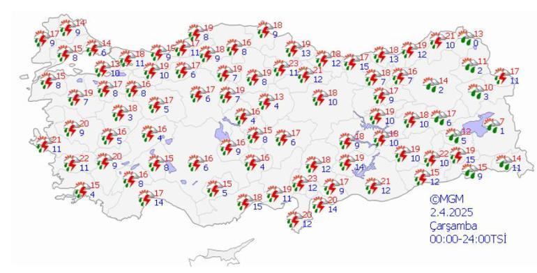SON DAKİKA | Meteoroloji'den hava durumu uyarısı! 11 ile dikkat! Gök gürültülü sağanak geliyor 7 son dakika meteorolojiden hava durumu uyarisi 11 ile dikkat gok gurultulu saganak geliyor ZMCq7bTj