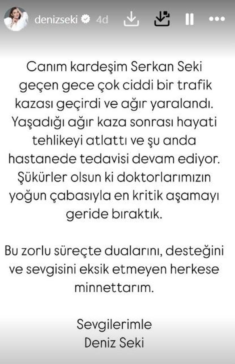 Deniz Seki’nin dehşet dolu anları! Kardeşi Serkan Seki trafik kazası geçirdi 3 deniz sekinin dehset dolu anlari kardesi serkan seki trafik kazasi gecirdi 1