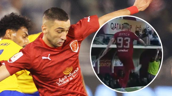 hakim ziyech cilgina dondu etrafi tekmeledi guc sakinlestirildi