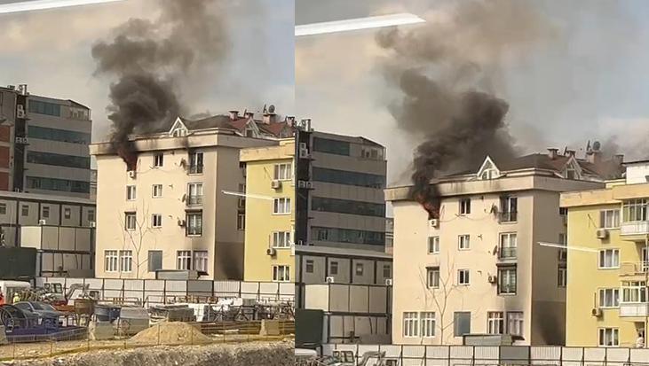 Mecidiyeköy'de yangın! Panik anları 1 mecidiyekoyde yangin panik anlari NQ5kJRwk