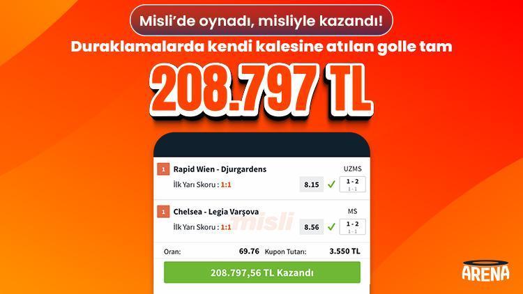 Misli’de oynadı, misliyle kazandı! Duraklamalarda kendi kalesine atılan golle tam 208.797 TL… 1 mislide oynadi misliyle kazandi duraklamalarda kendi kalesine atilan golle tam 208797 tl w1nDnAhN