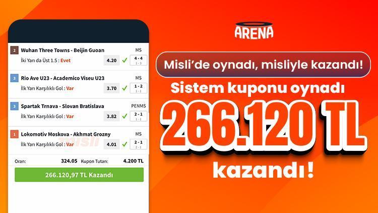 Sistem kuponu oynadı, 5 maçı bilerek 266.120 TL kazandı! 1 sistem kuponu oynadi 5 maci bilerek 266120 tl kazandi jzTQBGKk