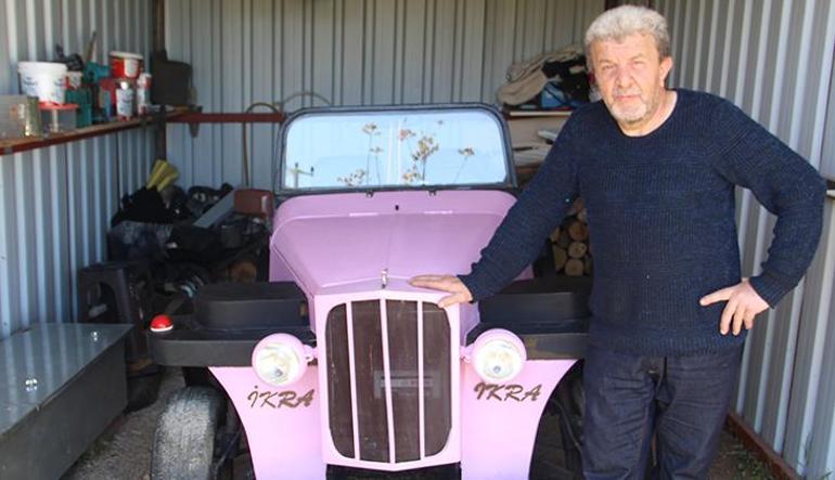 15 günde tamamladı! Çapa motoruyla nostaljik araba yaptı 3 15 gunde tamamladi capa motoruyla nostaljik araba yapti 1