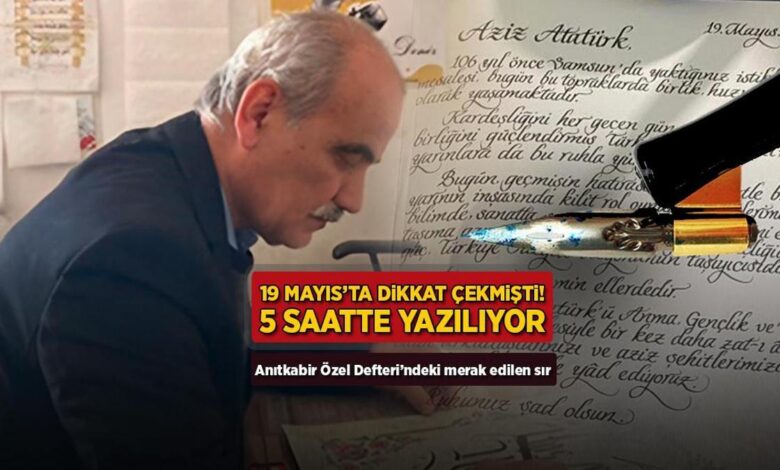 19 Mayıs'ta dikkat çekmişti! Anıtkabir Özel Defteri'ndeki sır: '5 saatte yazılıyor' 1 19 mayista dikkat cekmisti anitkabir ozel defterindeki sir 5 saatte yaziliyor z2QHLQsc