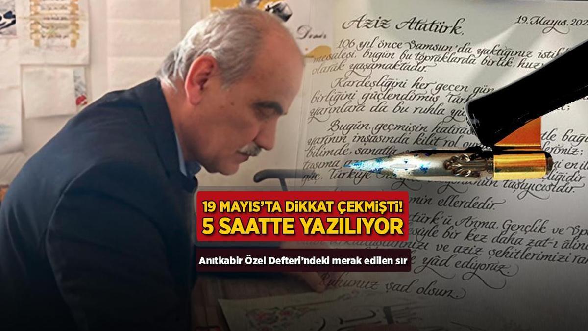 19 Mayıs’ta dikkat çekmişti! Anıtkabir Özel Defteri’ndeki sır: ‘5 saatte yazılıyor’