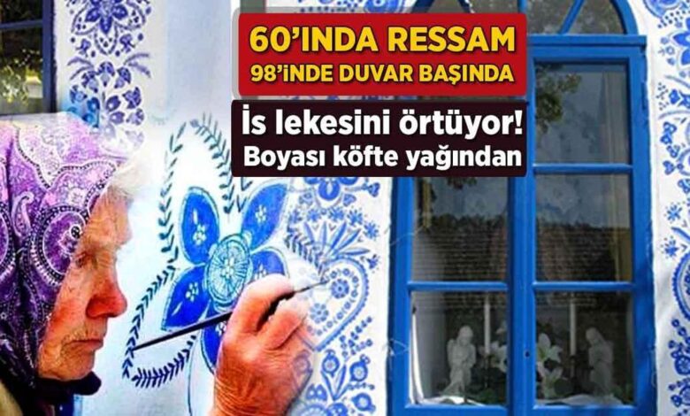60'ında ressam, 98'inde duvar başında! İs lekesini örtüyor, boyası köfte yağından 1 60inda ressam 98inde duvar basinda is lekesini ortuyor boyasi kofte yagindan wHs4tmKl