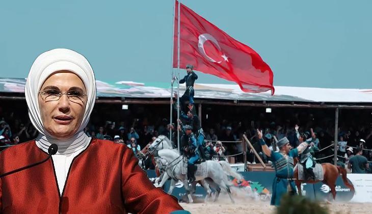 emine erdogandan karabag atlarinin gosterisiyle ilgili paylasim