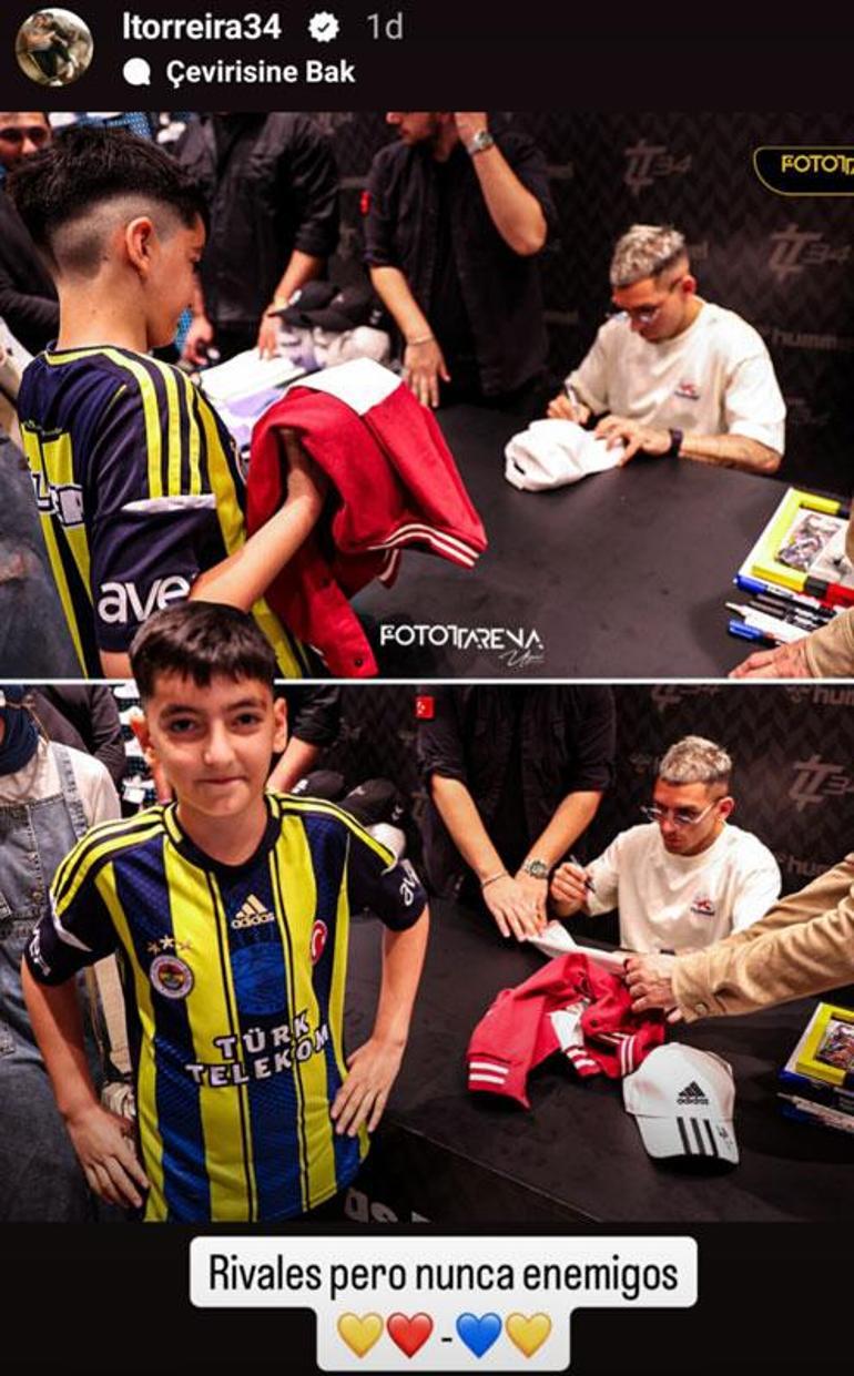 Galatasaray'da Lucas Torreira'dan Fenerbahçeli taraftar paylaşımı 3 galatasarayda lucas torreiradan fenerbahceli taraftar paylasimi 1 1rOI93H9