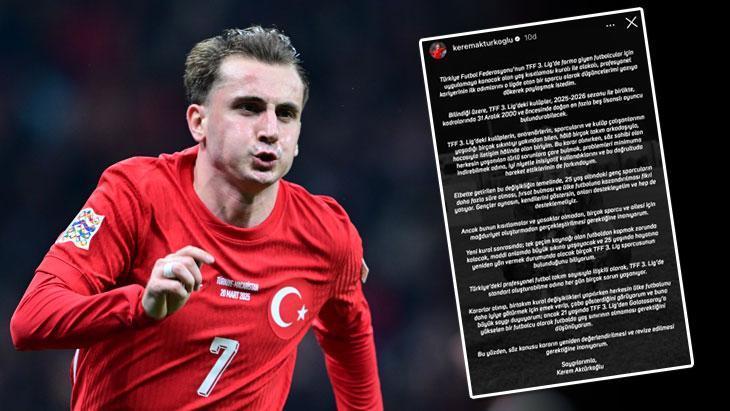 Kerem Aktürkoğlu'ndan TFF'ye çağrı! 'Kararın revize edilmesi gerektiğine inanıyorum' 1 kerem akturkoglundan tffye cagri kararin revize edilmesi gerektigine inaniyorum 1F3OrBTS