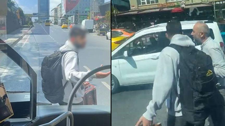 Mecidiyeköy’de kaçırdığı otobüsün önünü kesmişti! Birinci kere konuştu