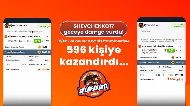 SHEVCHENKO17 geceye damga vurdu! İY / MS ve oyuncu bahis varsayımlarıyla 596 bireye kazandırdı… 1 shevchenko17 geceye damga vurdu iy ms ve oyuncu bahis varsayimlariyla 596 bireye kazandirdi eWp3LCSr