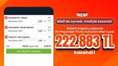 sistem kuponu oynadi 10 macindan 9unu bilerek 222883 tl kazandi KhqKUTjd
