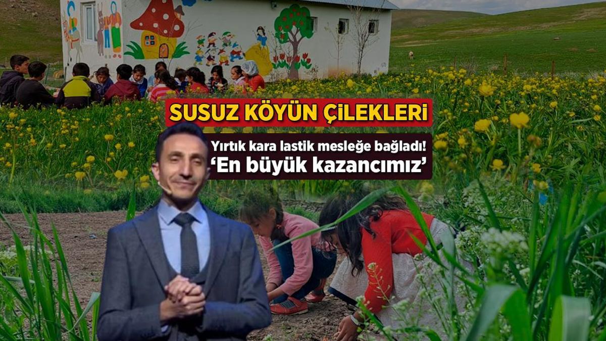 Susuz köyün çilekleri! Yırtık kara lastik mesleğe bağladı: ‘En büyük kazancımız’