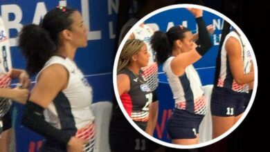 4 aylik gebe voleybolcu filenin sultanlarina rakip oldu dtm2Pc59