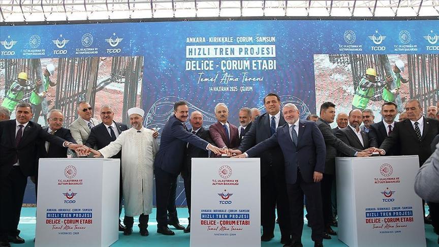 Ankara-Kırıkkale-Çorum-Samsun Süratli Demiryolu Projesi’nde “Delice-Çorum” etabının temeli atıldı