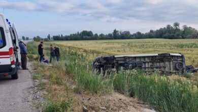 corumda devrilen minibusteki 15 kisi yaralandi jhRbDNiP