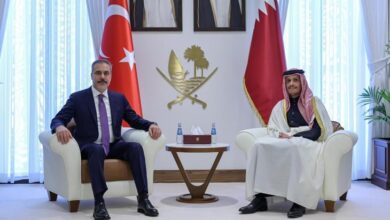 disisleri bakani hakan fidan katar basbakani al sani ile gorustu e9R915Ij