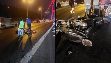 fsm koprusunde feci kaza akaryakiti bitmis araca carpan motosiklet can aldi suNzdxs9
