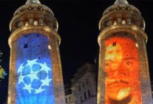 galatasaraydan galata kulesinde sampiyonlar ligi ve leroy saneli gorsel sov gizemli yuz MltikNmk