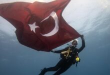 jandarmanin 186 yili su altinda pankartla kutlandi bakan yerlikayadan tesekkur mesaji 7PyuzECI