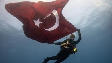 jandarmanin 186 yili su altinda pankartla kutlandi bakan yerlikayadan tesekkur mesaji 7PyuzECI