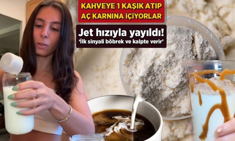 Kahveye protein tozu atıp içiyorlar! Jet süratiyle yayıldı: 'İlk sinyali böbrek ve kalpte verir' 1 kahveye protein tozu atip iciyorlar jet suratiyle yayildi ilk sinyali bobrek ve kalpte verir gaGFveAr