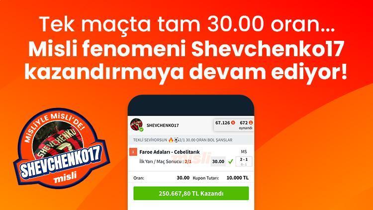 Misli fenomeni Shevchenko17 kazandırmaya devam ediyor! Tek maçta tam 30.00 oran… 1 misli fenomeni shevchenko17 kazandirmaya devam ediyor tek macta tam 3000 oran