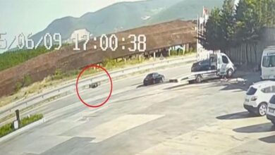samsunda feci motor kazasi suruklendigi anlar kamerada zrpRRI9V