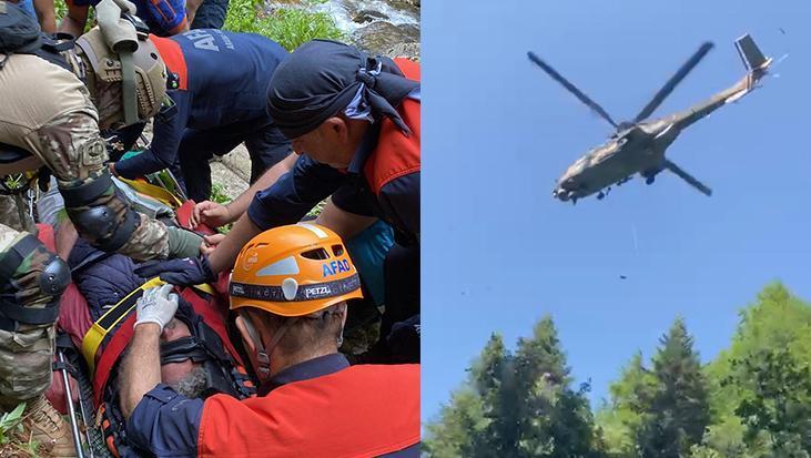 Şelalede düştü, kalçasındaki platin yerinden çıktı: Kurtarılma operasyonu kamerada 1 selalede dustu kalcasindaki platin yerinden cikti kurtarilma operasyonu kamerada w4kbSXTI