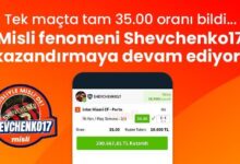 shevchenko17 iy ms iddialariyla kazandirmaya devam ediyor tek macta 3500 orani bildi 2wgirH4O