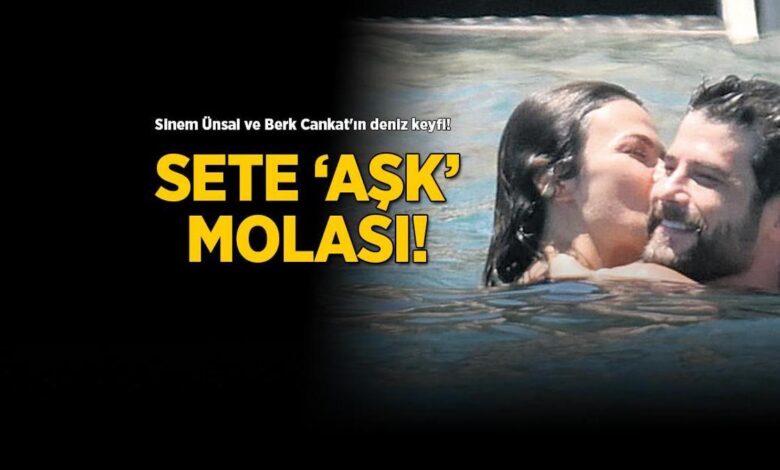 Sinem Ünsal ve Berk Cankat'ın deniz keyfi! Sete ‘aşk’ molası 1 sinem unsal ve berk cankatin deniz keyfi sete ask molasi tIHySORz