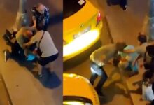 taksicilerin musteri alma hengamesi yumruk atip yerde suruklediler NiFuOCwa