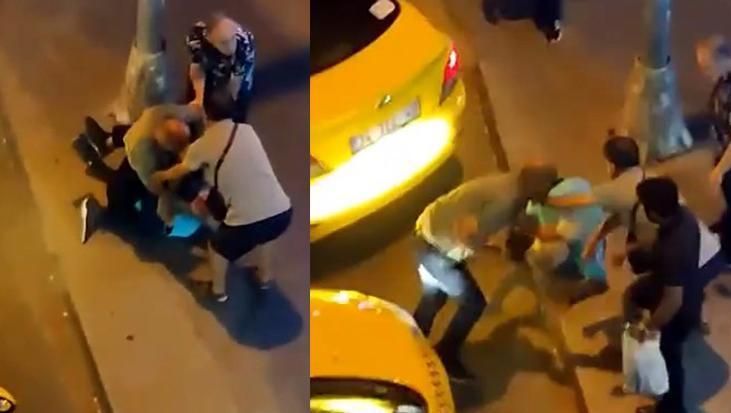 Taksicilerin müşteri alma hengamesi: Yumruk atıp yerde sürüklediler 1 taksicilerin musteri alma hengamesi yumruk atip yerde suruklediler NiFuOCwa