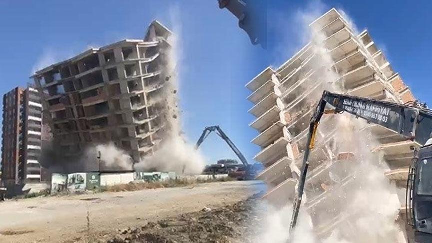 13 katlı bina tek bir darbe ile yıkıldı! ‘Sarsıntı çok şiddetliydi’