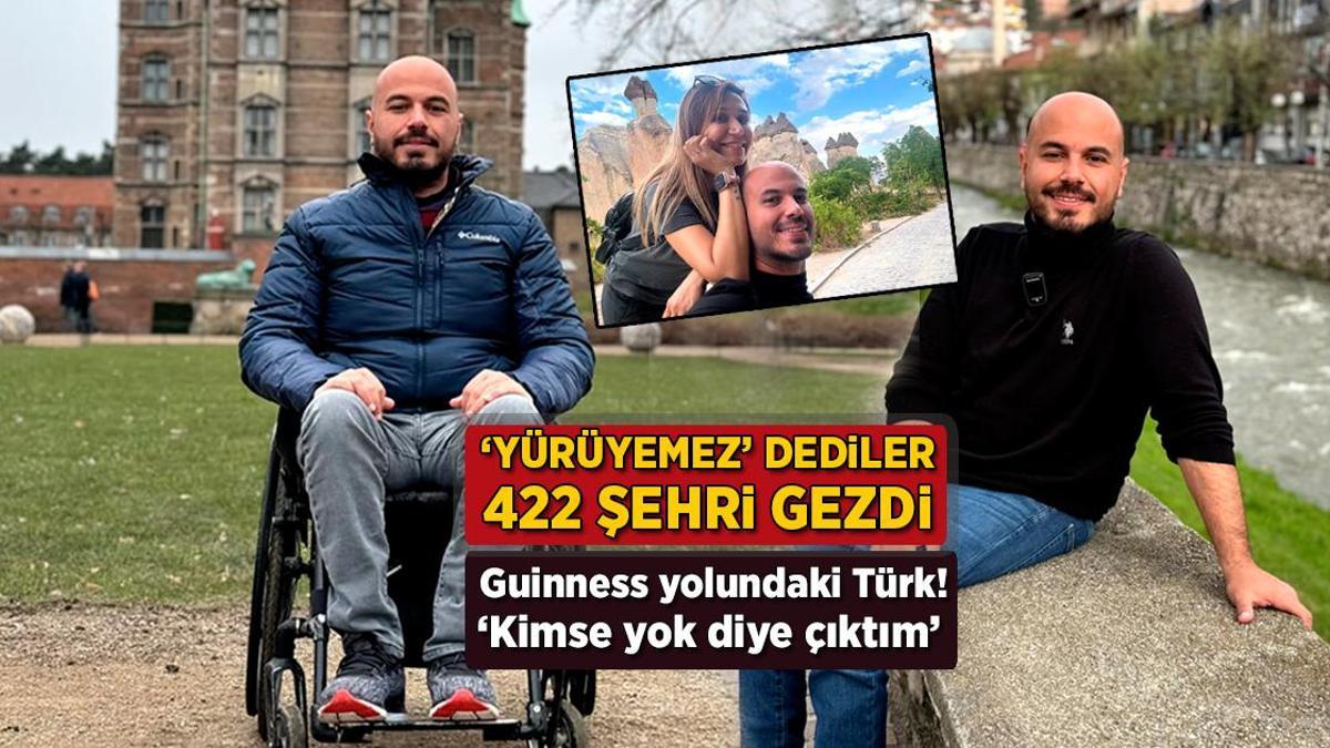 40 metreden düştü, 8 saatte çıkarıldı! Guinness yolunda: Tekerlekli sandalyeyle 422 kent