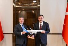 cumhurbaskani yardimcisi yilmaz ajet genel muduru sarpi kabul etti LL9d5TiS