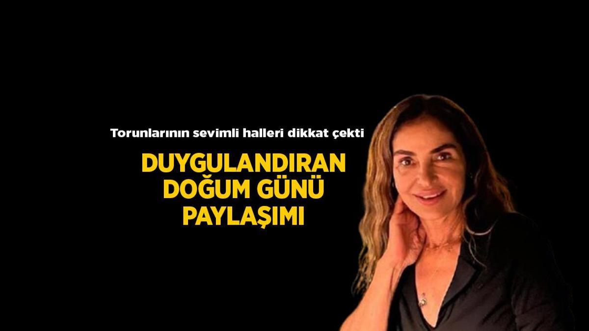 Derya Tuna’ya doğum günü sürprizi! Şirin ikizlerin gözü pastada kaldı