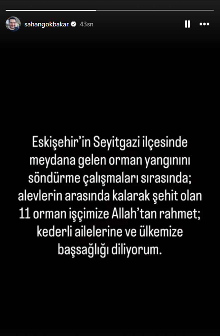 eskisehirdeki orman yangininda 10 sehit unlulerden taziye iletileri yagdi 4 sHdlBDUP