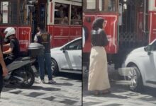istiklalde fren yerine gaza basan sofor tramvaya carpti A38Gg62K