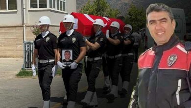 kalp krizinden olen polis memuru icin vazife yaptigi aydinda merasim MRO8P3jg