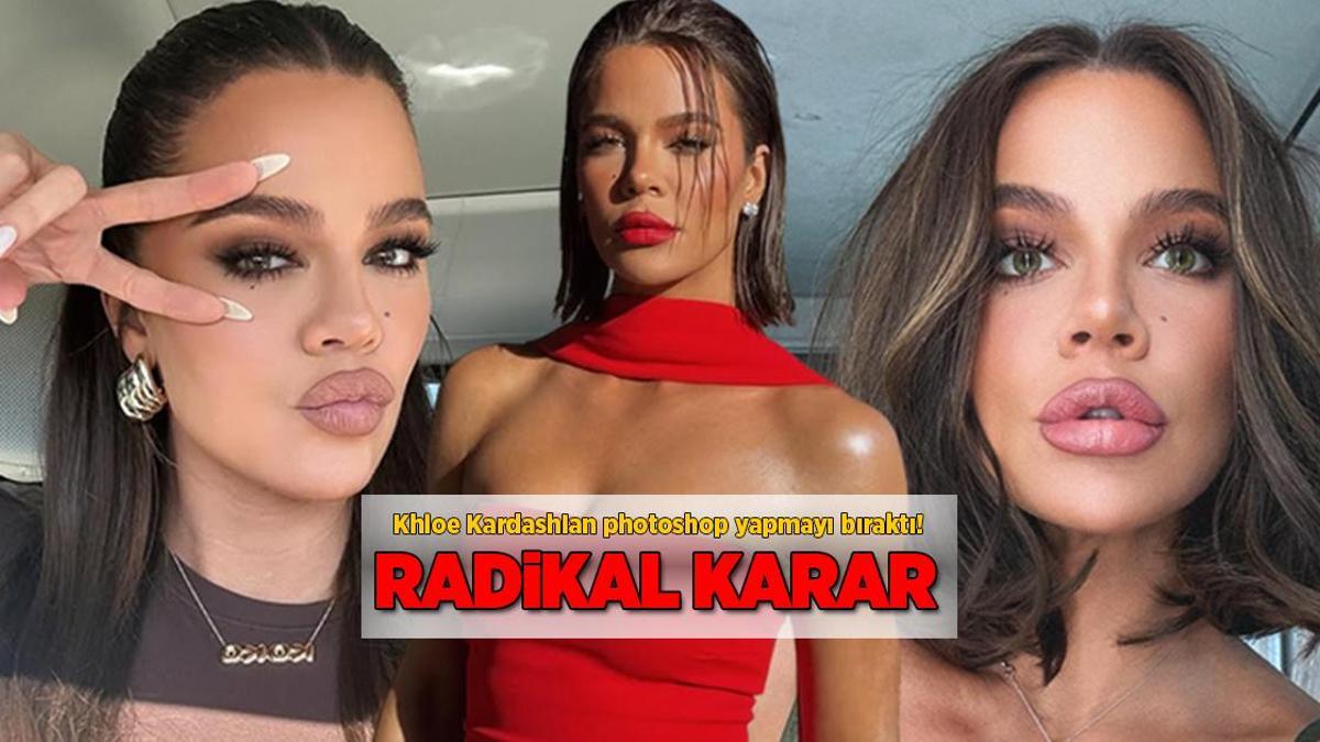 Khloe Kardashian photoshop yapmayı bıraktı! ‘Çizgi sinema üzere görünüyordum’