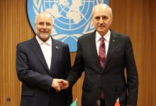 meclis baskani kurtulmus iran islami istisare meclisi lideri ghalibaf ile bir ortaya geldi MNATDrNN