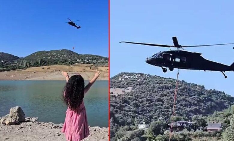Skorsky tipi askeri helikopteri görünce elini kaldırdı! Küçük kıza unutulmaz anı 1 skorsky tipi askeri helikopteri gorunce elini kaldirdi kucuk kiza unutulmaz ani wWljiblb